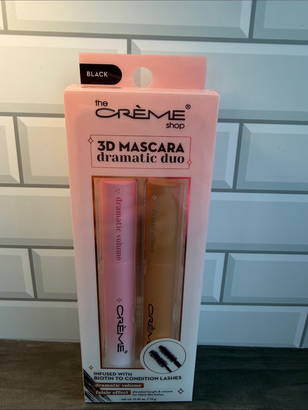 The Crème Shop 3D Mascara Dramatic Duo — Pink & Gold Volumizing Set